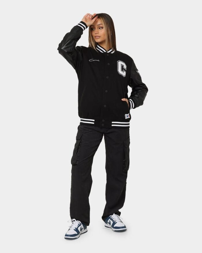 Stylish MVP Varsity Jacket Black for Women