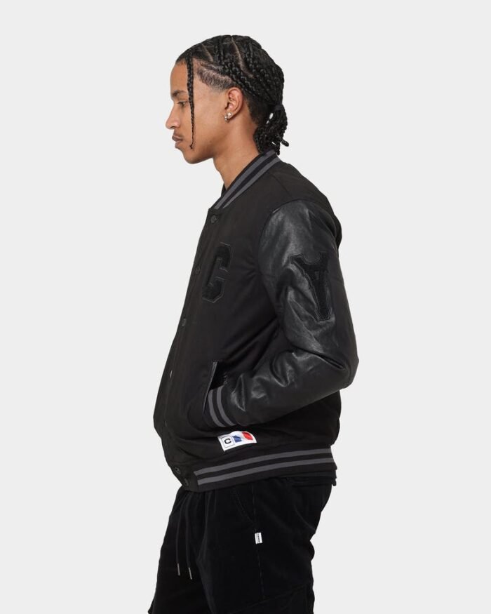 Men's MVP Varsity Jacket In Black from The Jacket Place