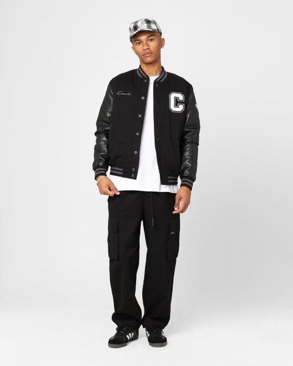 Black Carre MVP Varsity Jacket - The Jacket Place