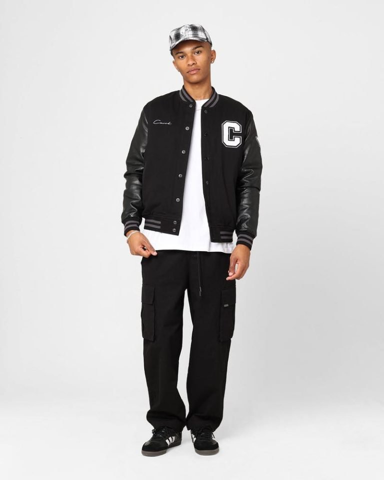 Black Carre MVP Varsity Jacket - The Jacket Place