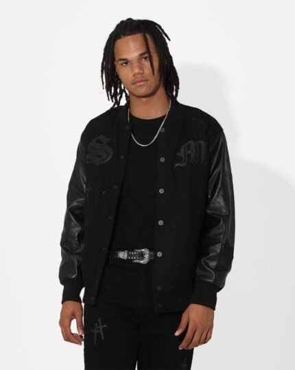 Men's Graveyard Varsity Jacket In Black