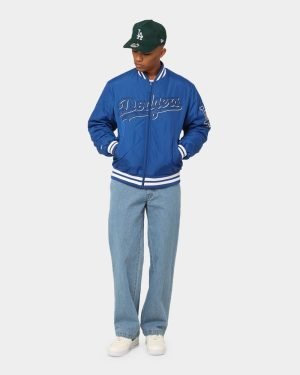 Royal Los Angeles Dodgers Tonals Quilted Varsity Jacket for Men