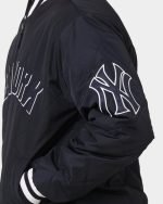 Buy Yankees Tonals Quilted Varsity Black Jacket with New York Logo