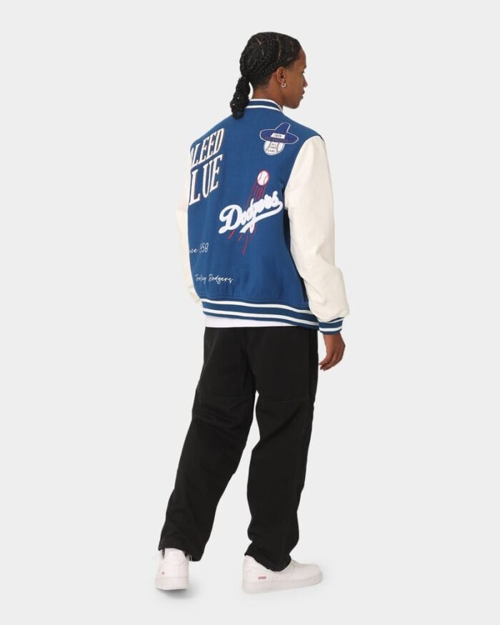 Best Los Angeles Dodgers Multi Hit Varsity Jacket Royal for Men