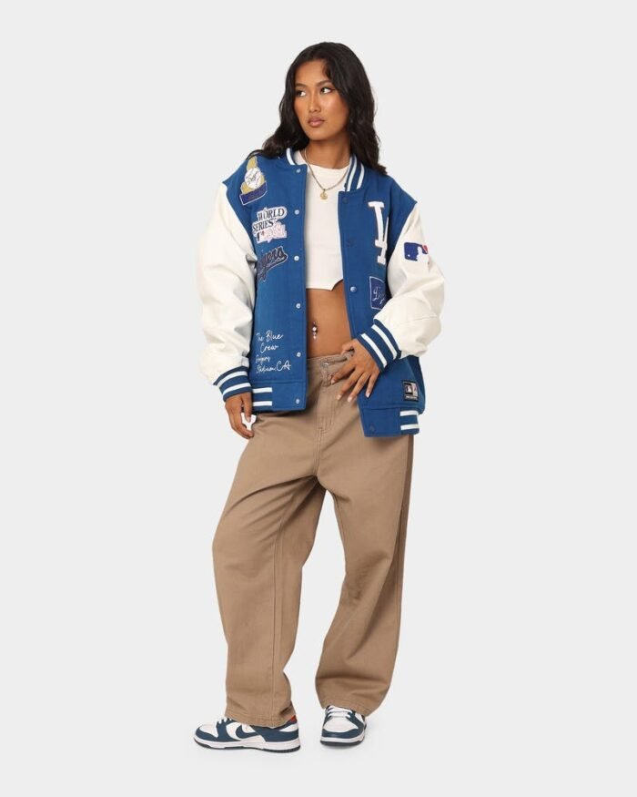 Buy Los Angeles Dodgers Multi Hit Varsity Jacket Royal