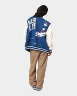 Royal Los Angeles Dodgers Multi Hit Varsity Jacket for Women