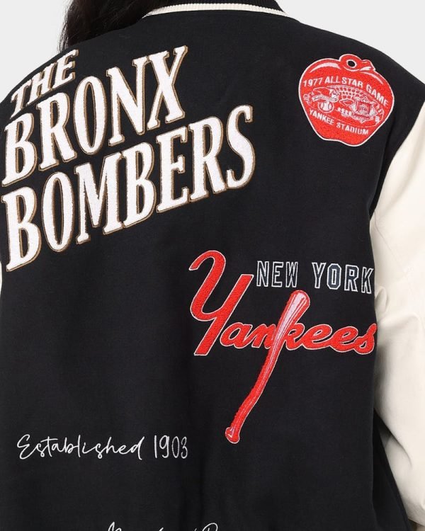 Multi-logo New York Yankees Varsity Jacket for Women
