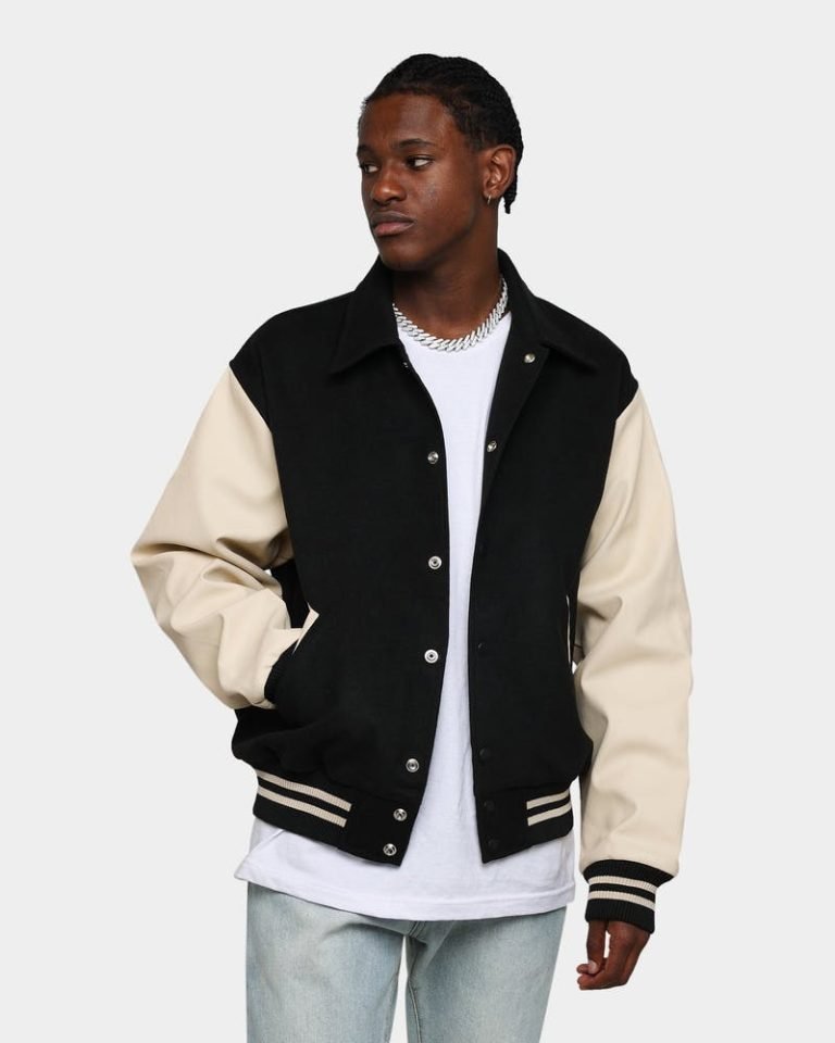 Collared Varsity Jacket for Men