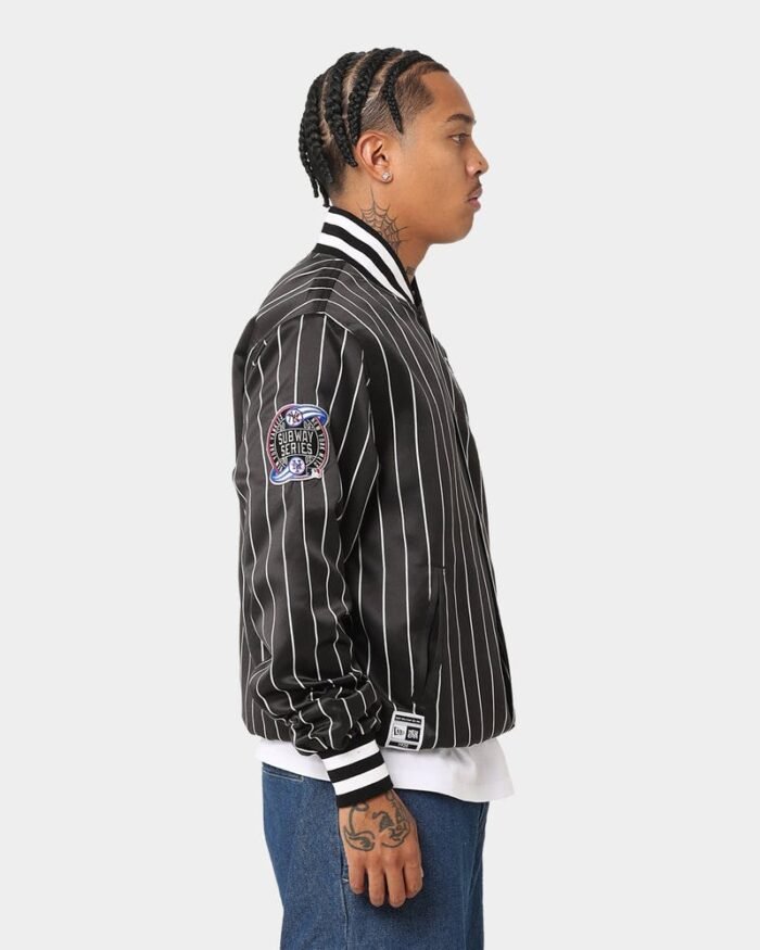 Purchase Men's New York Mets Varsity Jacket Black and White Combo