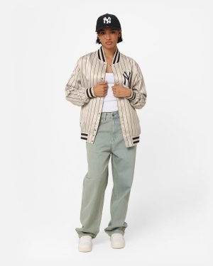 Classic New York Yankees Varsity Jacket for Women