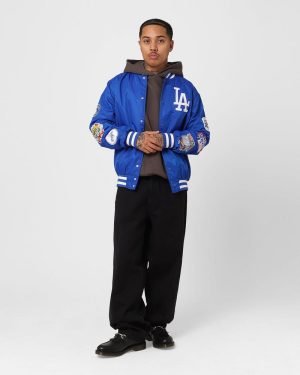 Buy Mens Los Angeles Dodgers Nylon Varsity Jacket - The Jacket Place