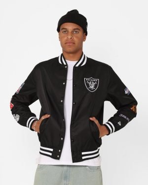 Las Vegas Raiders Nylon Varsity Jacket for Men