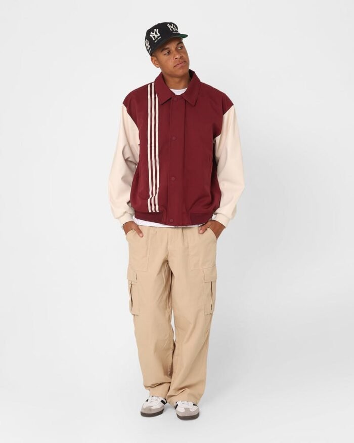 Buy Men's Metro Varsity Jacket Shadow Red - The Jacket Place