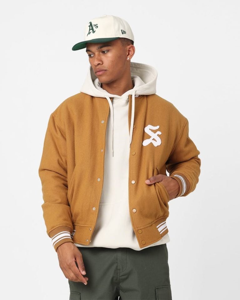 Stussy Collared Varsity Jacket for Men - The Jacket Place