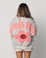 Beautiful Women's Flower Varsity Jacket