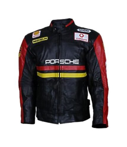 Buy Porsche 930 Turbo Black Leather Jacket - The Jacket Place