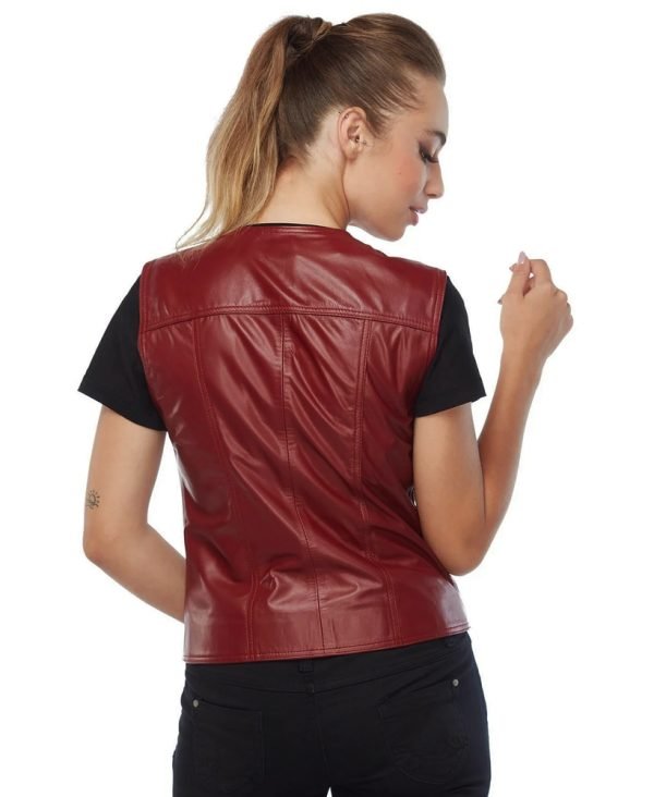 Emily Genuine Leather Vest for Women