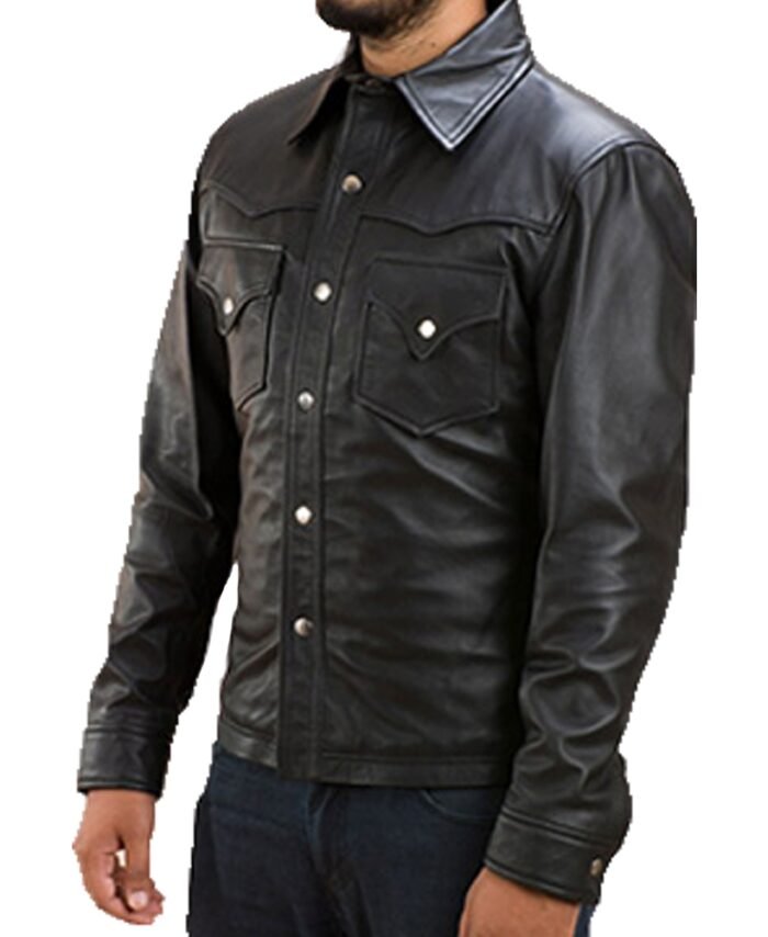 Mens Walking Dead Governor Jacket in Black Color