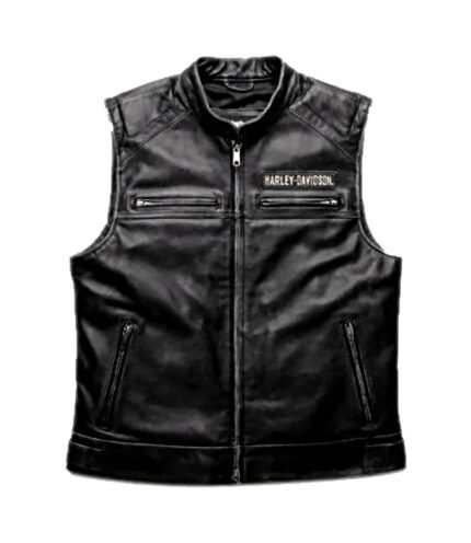 Buy Harley Davidson Leather Vest in Black