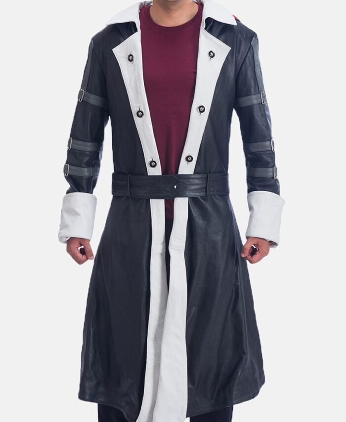 Halloween Phantom Lord Leather Trench Coat