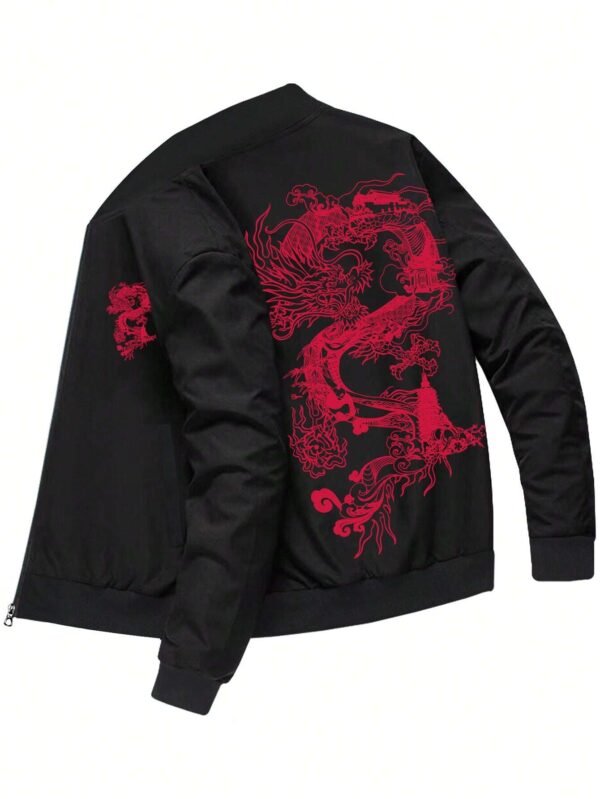 Buy Dragon Bomber Jacket in Black Color - The Jacket Place