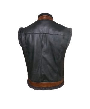 Jumanji Dwayne Johnson Leather Vest Black Color