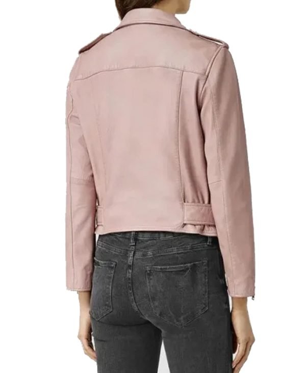 Buy Barry S03 Sarah Goldberg Pink Leather Jacket