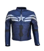Buy Captain America Steve Rogers Biker Jacket in Blue