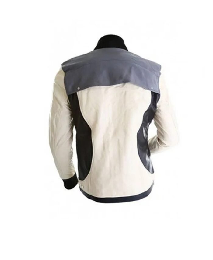 Stylish Ferris Ivory Biker Leather Jacket for Men