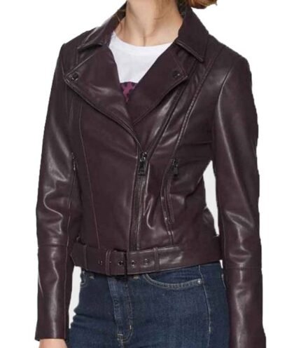 Betty Cooper Leather Jacket in Dark Brown Shade