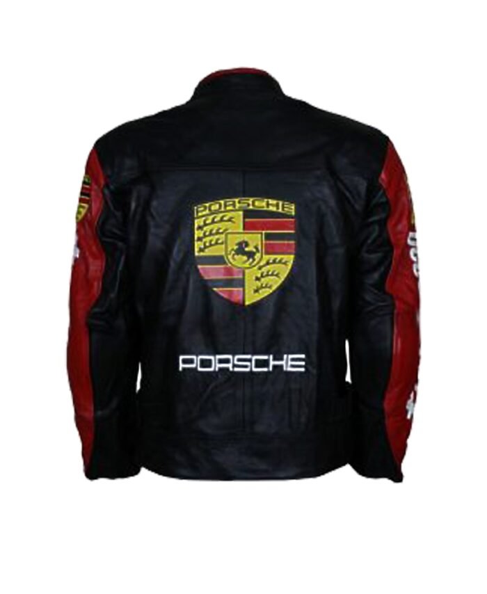 Porsche 930 Turbo Black Leather Jacket - The Jacket Place