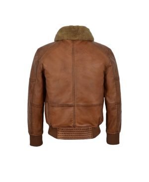Buy Aviator Shearling Bomber Jacket in Brown for Men