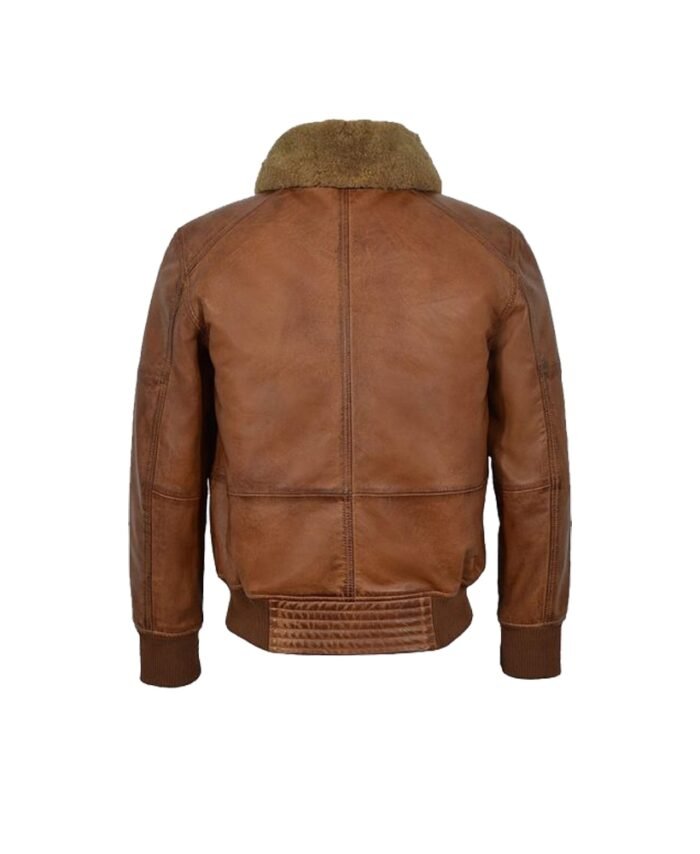 Buy Aviator Shearling Bomber Jacket in Brown for Men