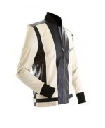Ferris Ivory Leather Jacket for Men