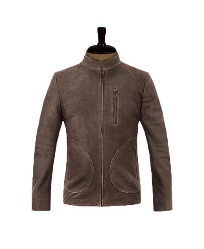 Buy Rampage Dwayne Johnson Brown Leather Jacket