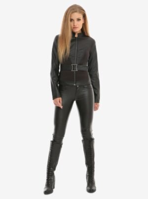 Cool Black Widow Leather Jacket for Women