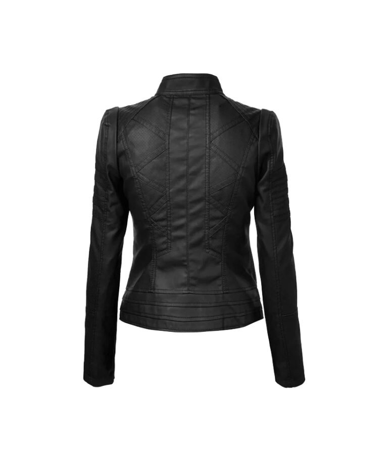 Buy Women’s Bikers Black Leather Jacket on sale