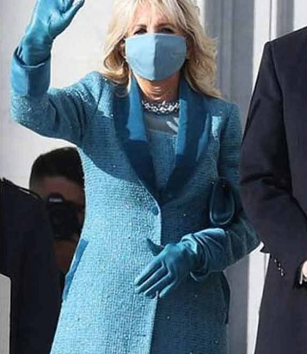 Blue Jill Biden Trench Coat