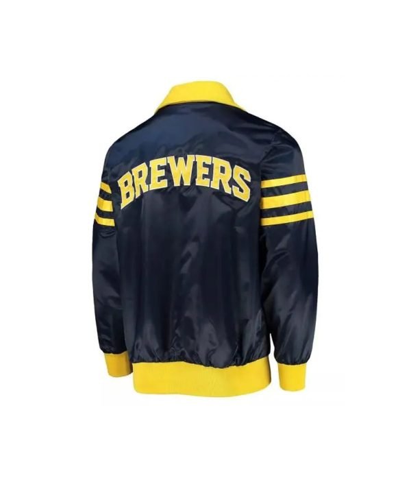 Classic Brewers Varsity Jacket in Blue and Yellow