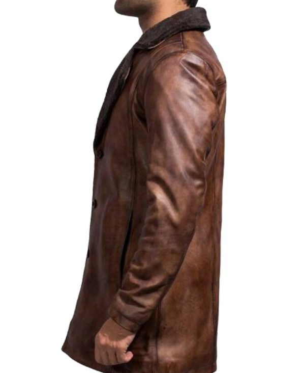 Buy The Wolverine Logan Shearling Coat in Brown Color