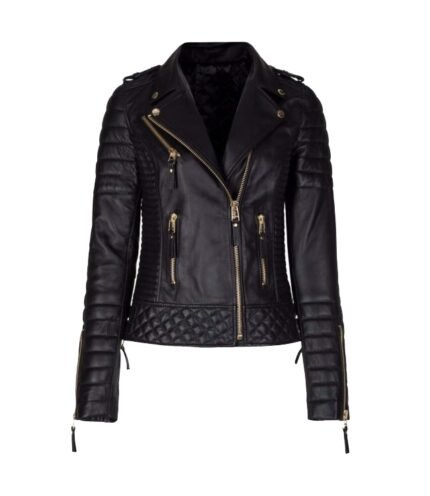 Buy Women's Slim Fit Biker Jacket in Black