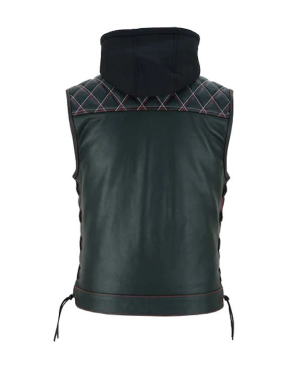 Buy Road Edge Leather Vest in Black