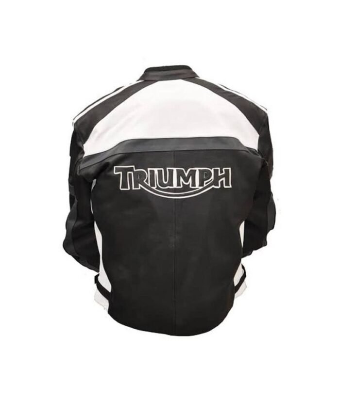 Buy Triumph Cafe Racer Leather Jacket in Black Color for Men