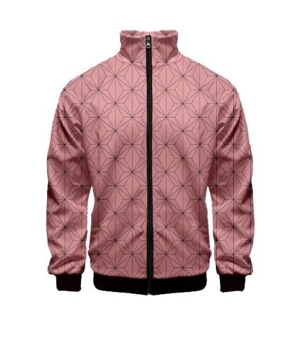 Demon Slayer Nezuko Bomber Jacket in Pink Color