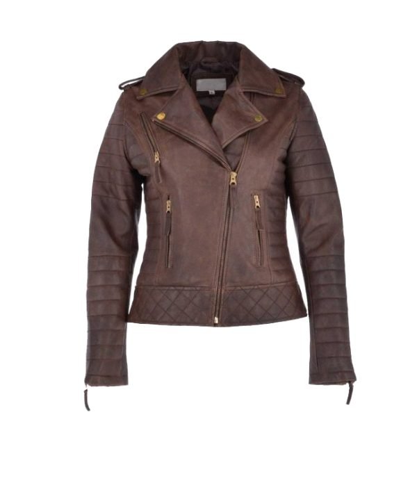Buy Women's Brown Biker Jacket