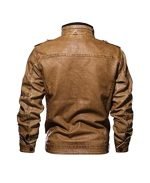 Buy Men Cafe Racer Motorcycle Brown Leather Jacket