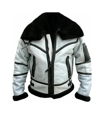 RAF B3 Flight Aviator Jacket White & Black