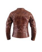 Buy Retro Cafe Racer Distressed Jacket Brown Shade