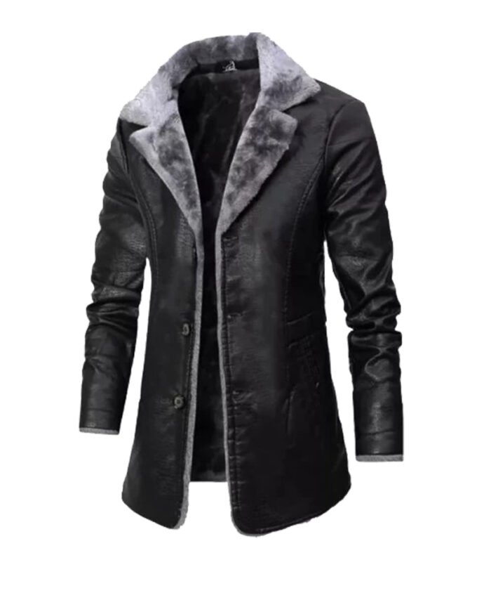 Myth Of Argos Black Leather Coat