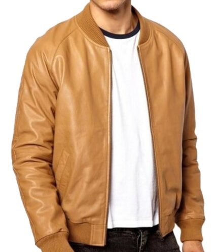 Buy Men’s Tan Brown Bomber Jacket